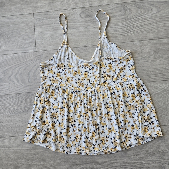 American Eagle Outfitters Yellow and Black Floral Camisole - Picture 2 of 3